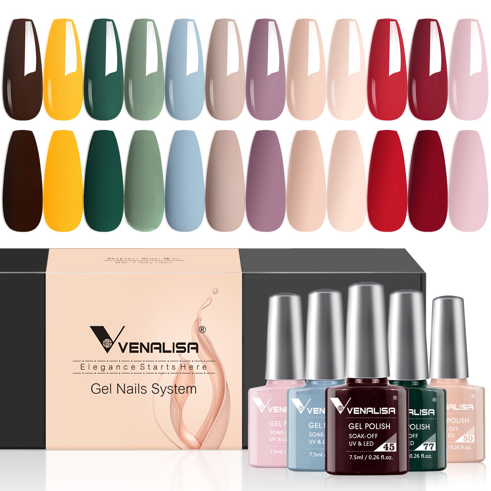 Venalisa Gel Polish 12 Colors Set - Any Time