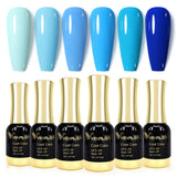 Saphire Blue - 12ml*6 Colors Gel Polish Set