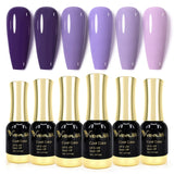 Lydia Purple - 12ml*6 Colors Gel Polish Set