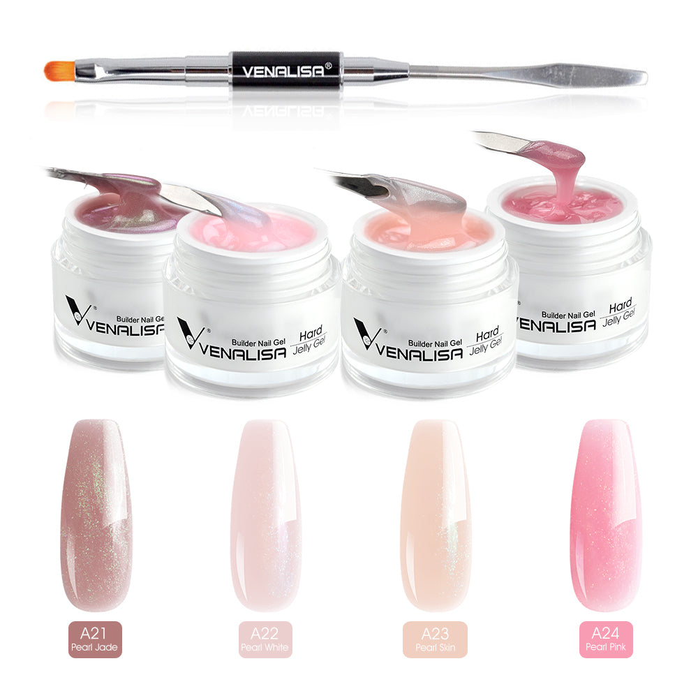 Venalisa Hard Jelly Builder Gel 4 Colors With Nail Brush