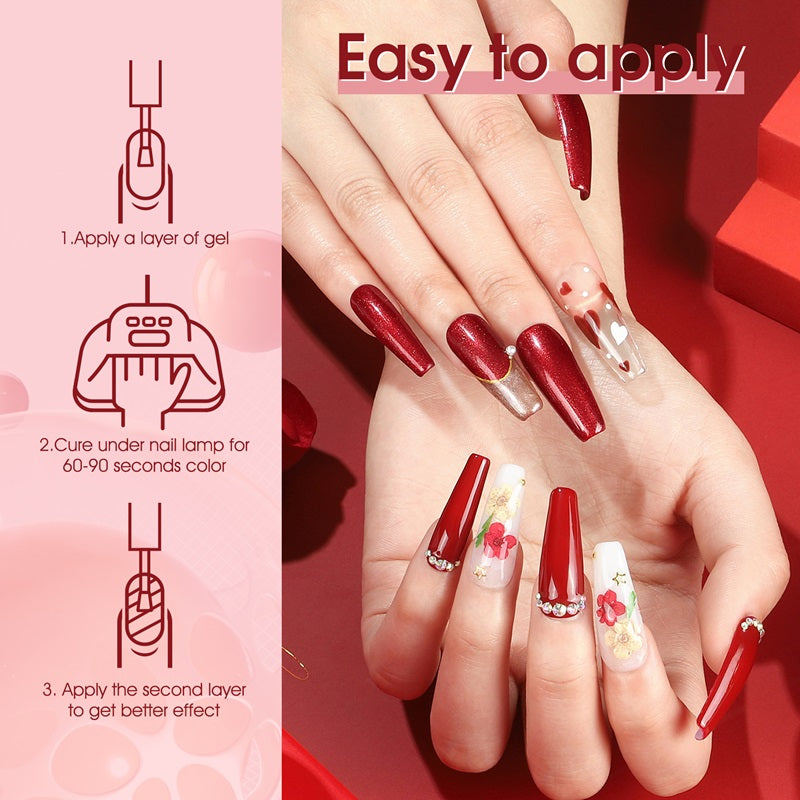 XMAS Red- 6 Colors Gel Polish Set TPO Free Hema Free – Venalisa