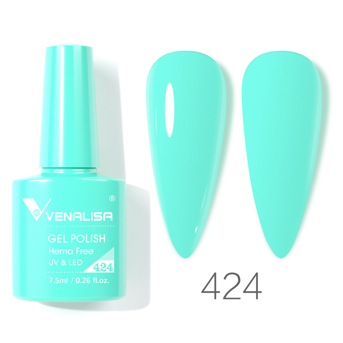 Venalisa green gel nail polish- 424