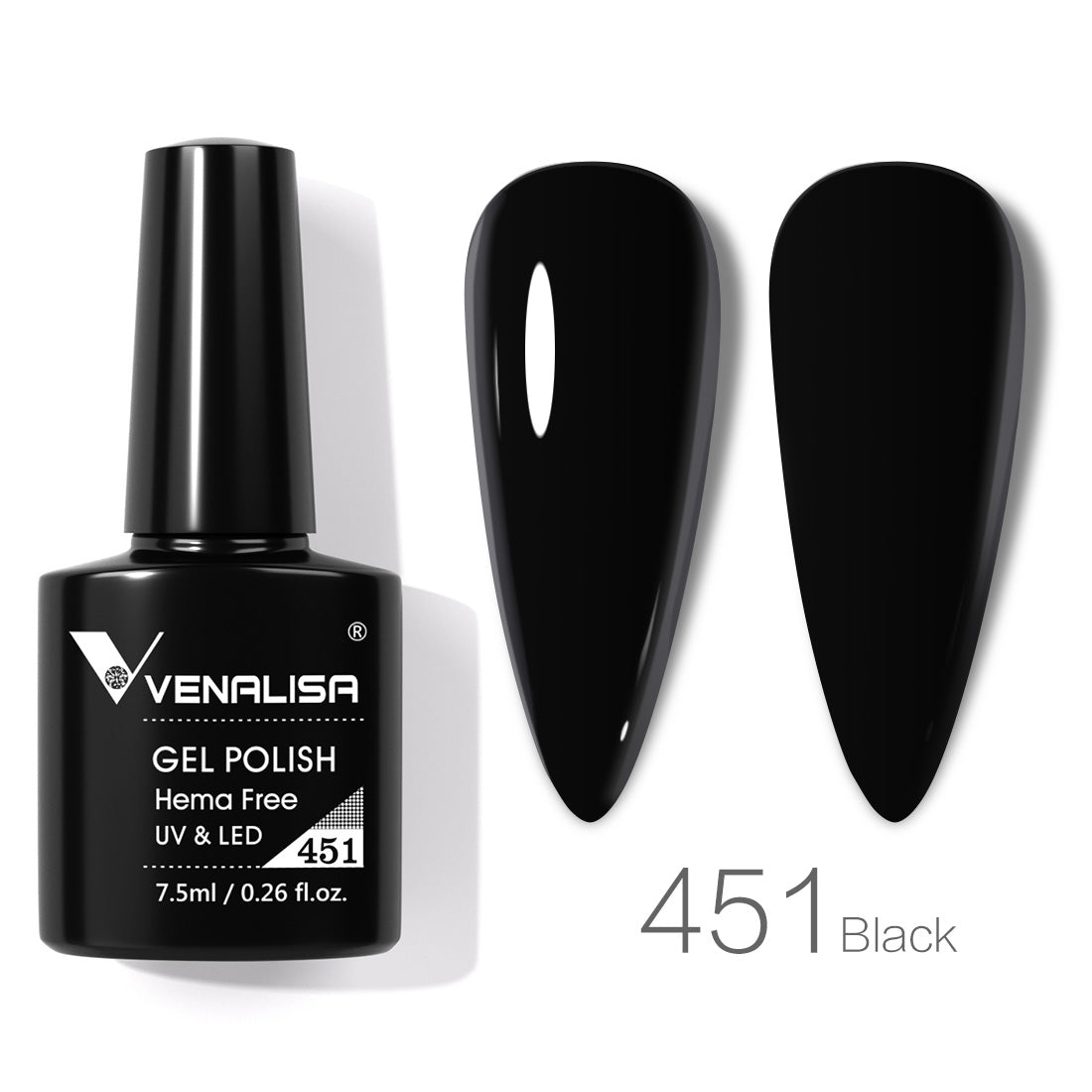 Venalisa black gel nail polish- 451