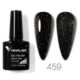 Venalisa glitter black gel nail polish- 459
