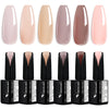 Jelly Transparent Gel Polish - 6 Colors Set 3