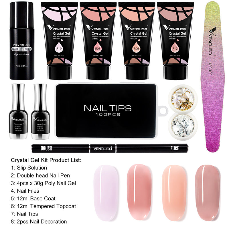 Buy Poly Nail Gel Kit With 10 Cream Color Gel Online in India - Etsy