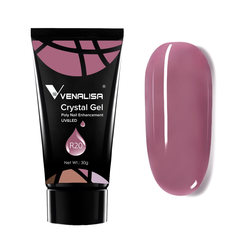 Venalisa Crystal Gel Poly Nail Gel For Nail Extension Color R20