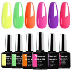 Venalisa Neon Gel Polish 6 Color Set